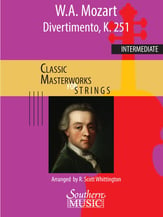 Divertimento from No. 11 in D, K. 251 Orchestra sheet music cover